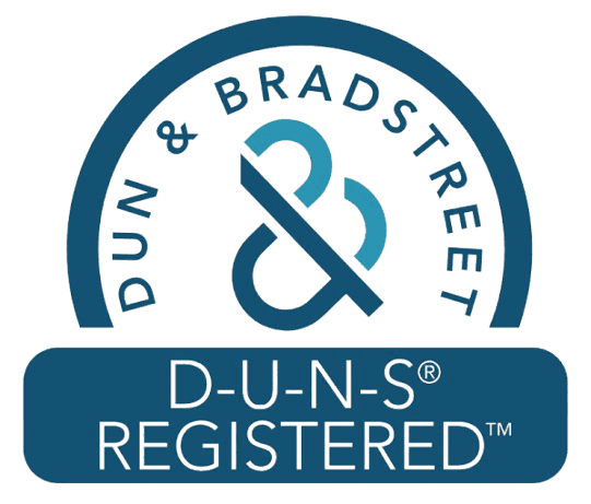 Sello Dun & Bradstreet. D-U-N-S Registered.